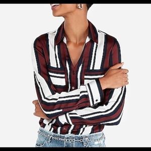 Express Stripe Slim Fit Portofino Shirt